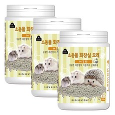 구딘 소동물 화장실모래 레몬향, 1500ml, 3개