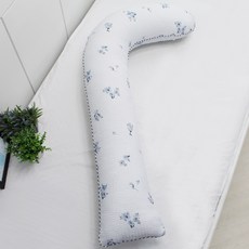 베드앤데코 아모르 시어서커 지팡이 바디필로우 솜포함, 그레이