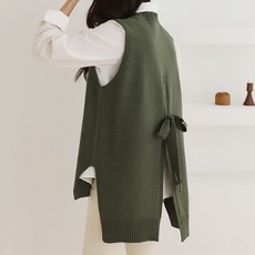 보리맘 뒤리본 니트 조끼 임부복 M509