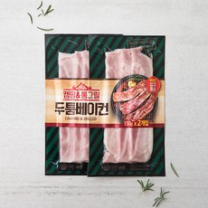 동원 캠핑 앤 통그릴 두툼 베이컨, 150g, 2개