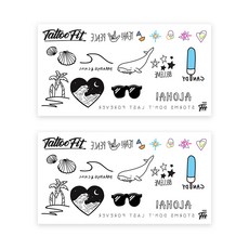 타투에이전트 타투핏 데일리 타투 스티커 NORMAL TATTOO, N08 SUMMER NIGHT, 2개