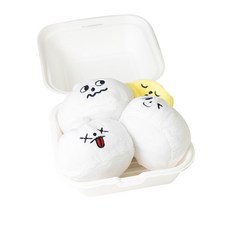 바잇미 반려동물 장난감 두부네 소문난 왕만두 7.5 x 5 cm 3p + 단무지 7 x 4 cm 2p, 혼합 색상, 1세트