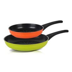 키친웰 뉴마다이아몬드 코팅팬 2종 세트, 혼합 색상, 프라이팬 20cm + 28cm