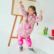 따블리에 아동용 블라썸 미술가운, 혼합 색상