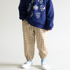 느엘 유아동용 체크조거바지