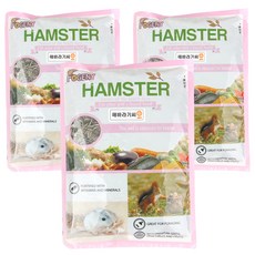 해바라기씨 햄스터 사료, 400g, 3개