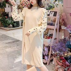 베베랜드 나풀 숄더 니트 임산부 원피스