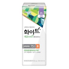 화이트 에코프레시 롱 팬티라이너, 75개입, 1개