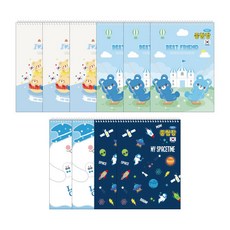 펜피아 초등 2 000 무선 종합장 남아용, 랜덤 발송, 10개