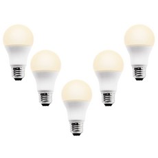 번개표 벌브 컨버터 내장형 LED 램프 12W 26베이스, 전구색, 5개