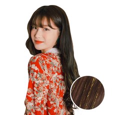가발매니아 붙임머리 헤어피스 샴페인트윙클 4피스, 투톤브라운, 1개