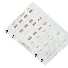 플레픽 올데이 클리어 6공 인덱스 스티커 스위트 핑크, 2개