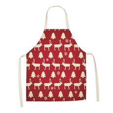 알럽홈 크리스마스 리넨 앞치마 L