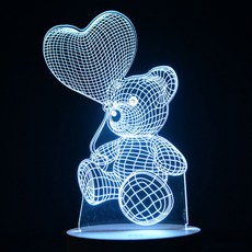 홈마인 LED 3D 무드등 사랑우정생일 시리즈 Dtype, D11 곰인형