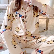 긴팔체크파자마