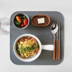 에이드엘 스퀘어 실리콘 테이블매트, 다크그레이, 가로 318mm x 세로 318mm
