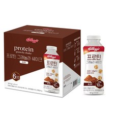 켈로그 프로틴 그래놀라 쉐이크 초코, 50g, 6개