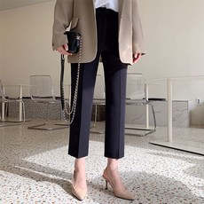 오키진 여성용 베이직 스탠다드 스판슬랙스 155cm
