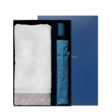 송월타올 풍차 타올 + CM 3단 폰지 우산 선물세트 + 쇼핑백, 혼합색상, 1세트
