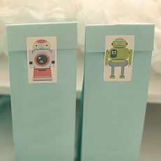 디비디 데코 스티커 Robot2 2종 6p 세트, 혼합색상, 15세트
