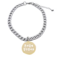 펫츠룩 써지컬 반려동물 체인A 원형 혼자집에갈수있어요, 골드