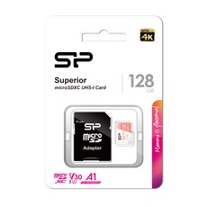 실리콘파워 micro SDXC Class10 Superior UHS-I 4K U3 A1 V30, 128GB