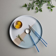 라씨에뜨 이브로 수저세트 마일드 블루, 1세트, 숟가락 + 젓가락
