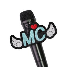 음악중심 MC 마이크 네임택 방송소품, 블루