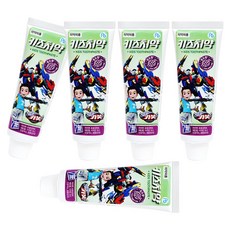 아텍스 헬로카봇 저불소 키즈치약 포도향, 80g, 5개