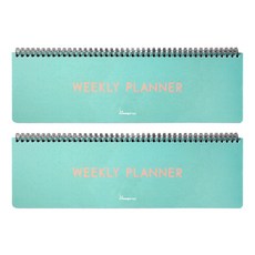 2Youngdesign 彩色每週計劃表 2入, 薄荷