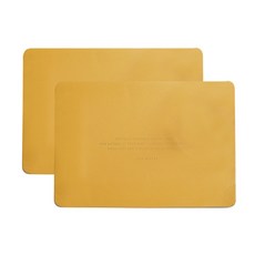 마켓피오 가죽 고급 주방 테이블매트 2p, 옐로우, 43 x 30 cm, 2개