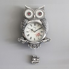 로맨틱 부엉이 시계, 회색