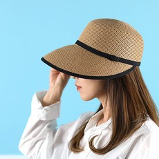 아이엠캡 ML 헬렌 블랙라인 밀짚 모자