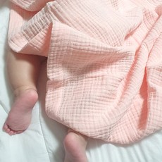 화모 3중직 거즈 유아동이불 L, 피치핑크