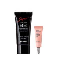 한스킨 수퍼 쓰리 솔루션 비비크림 30ml + 블레미쉬 커버 컨실러 살구핑크 3ml, 1세트