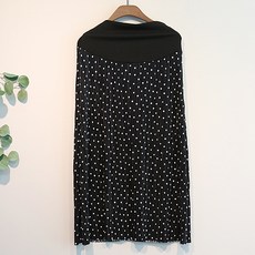 이얀 도트 셔링 임산부 주름 치마