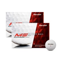 마루망 MS 맥시멈 디스턴스 소프트필 골프공 3피스 42.67mm, 화이트, 24개