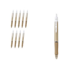 파이롯트 아크로볼T 유성볼펜 0.5mm BAB-15EFT, 메탈골드 + 블랙심, 10개