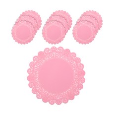 플라이토 실리콘 레이스 컵받침 10p, 인디핑크, 10개