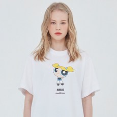 타게토 파워퍼프걸 여성용 BUBBLES 반팔 티셔츠