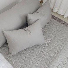 純棉絎縫墊套+芯, 好灰色
