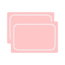 로프 테이블매트 2p, 핑크, 45 x 30 cm
