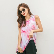 여성용 오버핏 나시 래쉬가드 상의 B6212, FREE