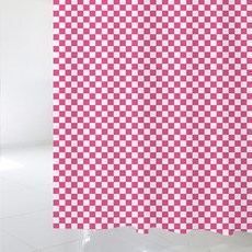 수풀 북유럽 스타일 샤워 커튼 sc596 L 1800 x 1880 mm + 스테인리스 고리, 1세트