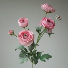 베아르시 조화 라넌큘러스 꽃 장식 2p, 핑크