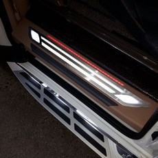 오토그랜드 LED 차량 도어 스커프 세트, 올뉴카니발전용 LED도어스커프(그레이), 그레이