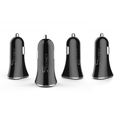 시크릿 2포트 USB C타입 충전기 3A ch005 4p, 블랙