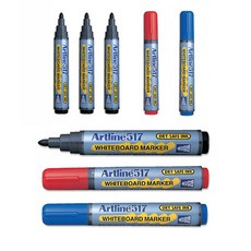 아트라인 보드마카 EK-517 검정 4p + 빨강 2p + 파랑 2p, 검정, 빨강, 파랑, 1세트