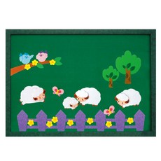 青陽韓國毛氈幼兒園教室佈告欄裝飾套組, 混色