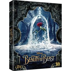미녀와 야수 3D 블루레이 스틸북 한정판 3D + 2D + 초도한정 장미 이미지 책갈피 + 가사집, 2CD